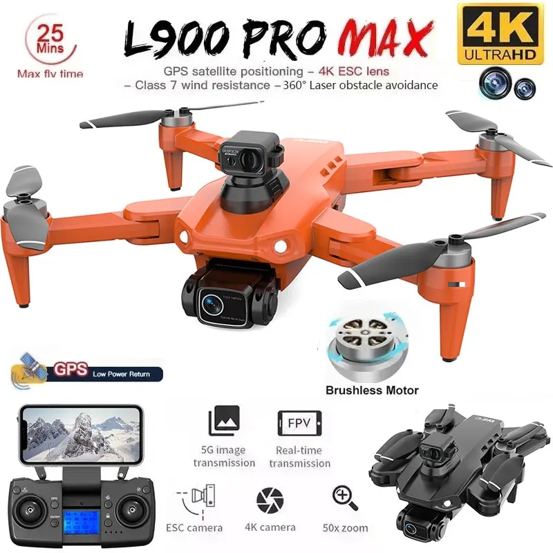 Drone Camera Hd - L900 Pro MAX GPS โดรน 4K