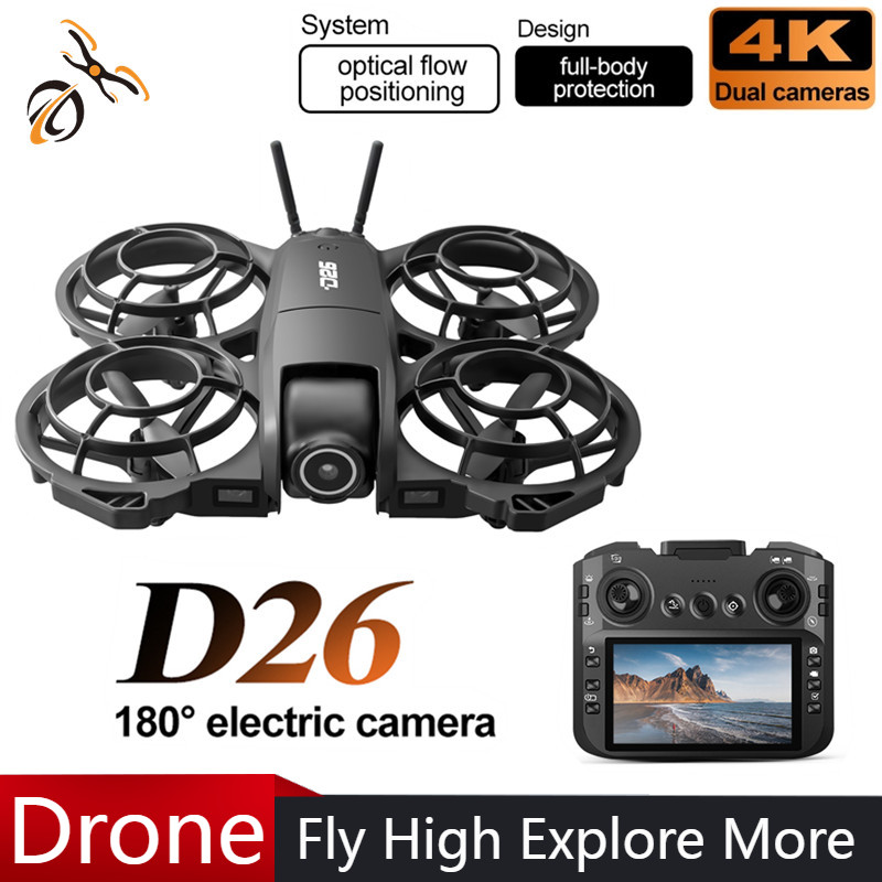 Drone Camera Hd - โดรน D26 4K ถ่ายภาพทางอากาศ HD 180