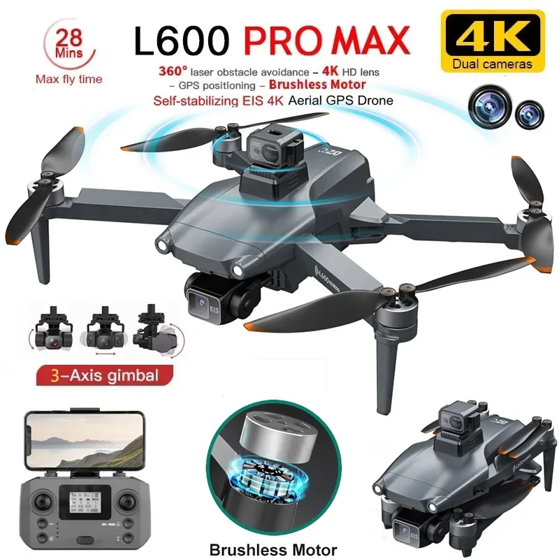 L600 PRO MAX GPS Drone Profess - Drone Camera Wide Angle บทวิจารณ์และราคา