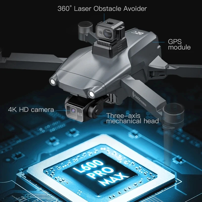 L600 PRO MAX GPS Drone Profess - Drone Camera Wide Angle บทวิจารณ์และราคา