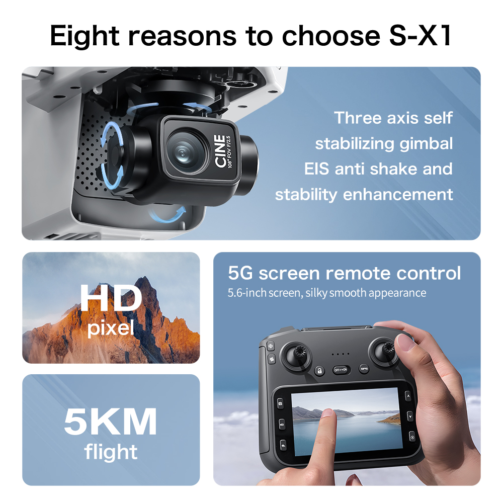 โดรน GPS รุ่น S-X1 MAX พร้อมกิ - Drone Camera Night Vision บทวิจารณ์และราคา